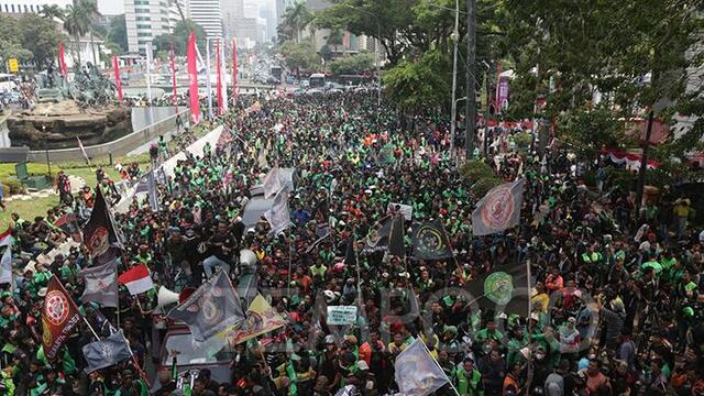 Demo Ojol di Jakarta